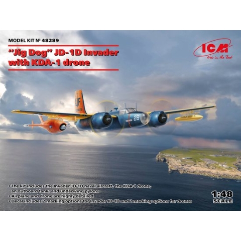 1:48 ICM 48289 Jig Dog JD-1D Invader with KDA-1 drone Plastic Modelbouwpakket