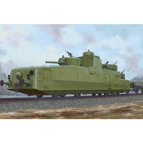 The 1:35 Model Kit of a Soviet MBV-2 Armored Train.

Plastic Kit 
Glue not included
Dimension 570 * 94 mm
420 Plastic parts
The manufacturer of the kit is Hobby.This kit is only online available.
