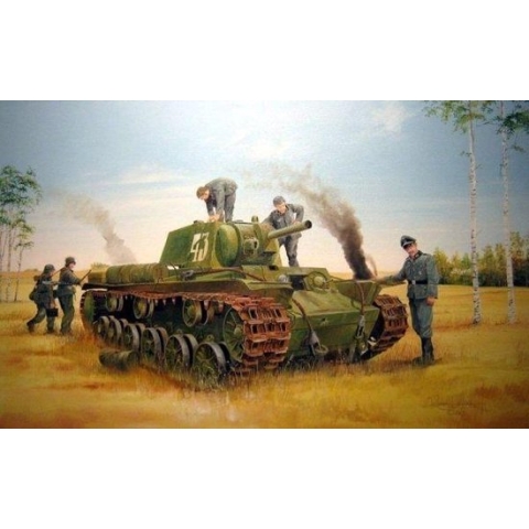The 1:35 Model Kit of a Soviet KV-8 Heavy Tank.

Plastic Kit 
Glue not included
Dimension 199 *94 mm
340 Plastic Parts
The manufacturer of the kit is Trumpeter.This kit is only online available.