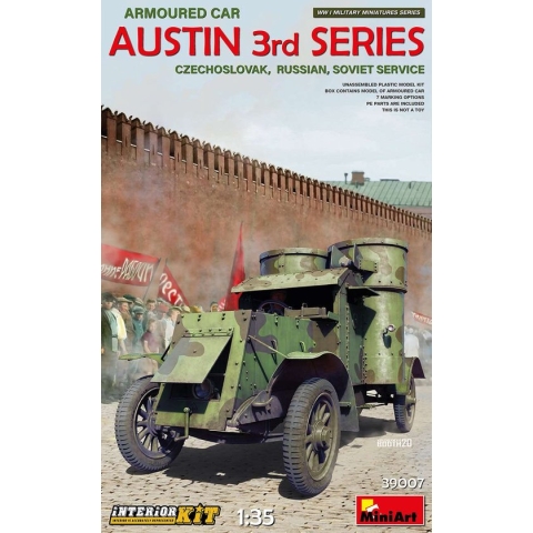 1:35 MiniArt 39007 Austin Armoured Car 3rd series with Interior Kit Plastic Modelbouwpakket