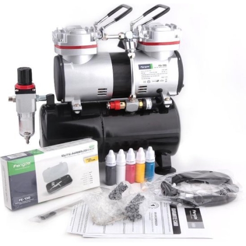Fengda FD-196K(AS-196K) Airbrush Compressor Set – Compleet met Airbrush Pistool