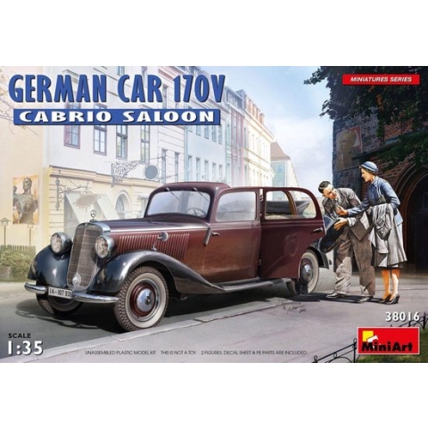 Miniart - German Car 170v Cabrio Saloon 1:35 - MIN38016 - modelbouwsets, hobbybouwspeelgoed voor kinderen, modelverf en accessoires