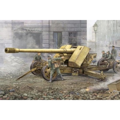 The 1:35 Model Kit of a German 128mm Pak 44 Krupp.

Plastic Kit 
Glue not included
Dimension 314 *178 mm
270 Plastic Parts
The manufacturer of the kit is Trumpeter.This kit is only online available.