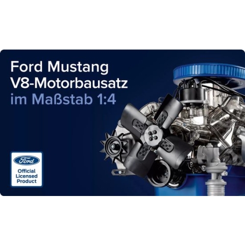 1:4 Franzis 67501-9 Ford Mustang V8 Motor Engine Kit - V8 Model Motorblok Plastic Modelbouwpakket