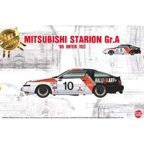 1:24 NuNu 24031 Mitsubishi Starion Gr.A 1985 Inter TEC in Fuji Speedway Plastic Modelbouwpakket