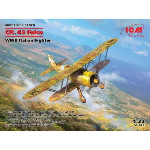 1:32 ICM 32020 CR.42 Falco WWII Italian Fighter Plastic Modelbouwpakket