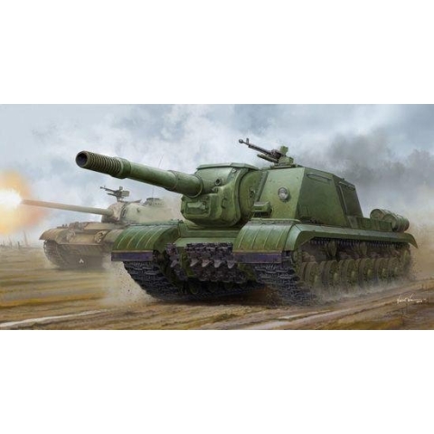 The 1:35 Model Kit of a Soviet JSU-152K Armored Self-Propelled Gun.

Plastic Kit 
Glue not included
Dimension 298 * 220 mm
360 Plastic parts
The manufacturer of the kit is Trumpeter.This kit is only online available