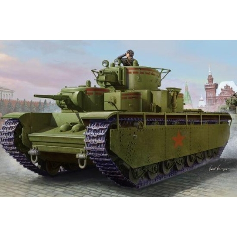 The 1:35 Model Kit of a Soviet T-35 Heavy Tank Early.

Plastic Kit 
Glue not included
Dimension 281 * 98 mm
590 Plastic parts
The manufacturer of the kit is Hobby.This kit is only online available.