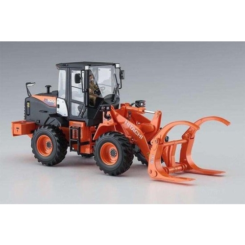 1:35 Hasegawa 66105 Hitachi Wheel Loader ZW100-6 with Log Grapple Working Machine Plastic Modelbouwpakket