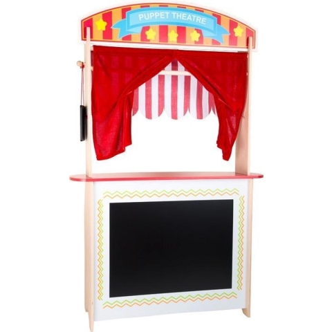 Small Foot - Poppenkast en marktkraam - 2-in-1 - 68 x 23 x 109 cm