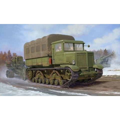 The 1:35 Model Kit of a Voroshilovets Tractor.

Plastic Kit 
Glue not included
Dimension 175 *71 mm
383 Plastic Parts
The manufacturer of the kit is Trumpeter.This kit is only online available.