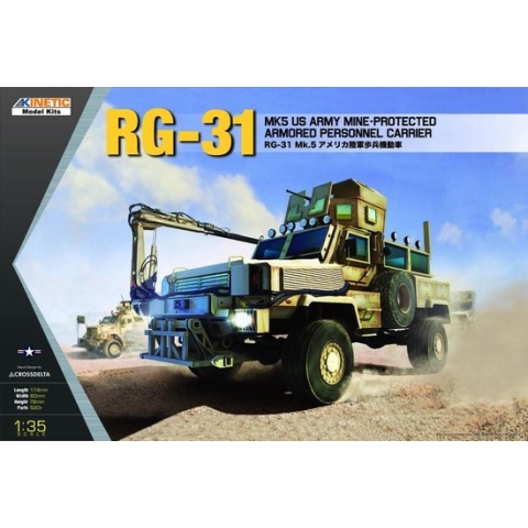 1:35 Kinetic 61015 RG-31 MK5 USA Mine Protected Armored Personnel Carrier Plastic Modelbouwpakket