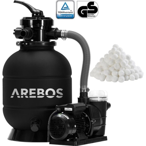 AREBOS Zandfilter - Zandfiltersysteem - Zandfilterpomp voor zwembad - 10200L/h