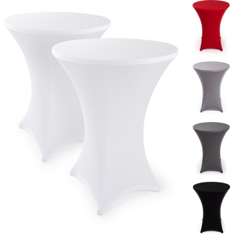 Blumtal Statafelrok - Stretch Cover - 80 - 85 cm - Wit - Set van 5