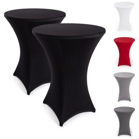 Blumtal Statafelrok - Stretch Cover - 60 - 65 cm - Zwart - Set van 5