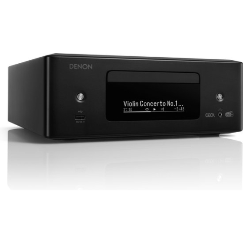 Denon CEOL N-12 DAB+ Alles-in-een-Hifisysteem met CD-speler, DAB/FM-radio, HDMI ARC, HEOS® Built-in streaming en Inclusief Speakers- Zwart