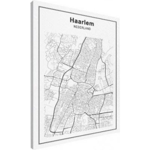 Stadskaart Haarlem - Canvas 90x120