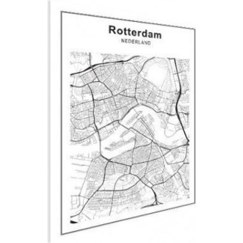 Stadskaart Rotterdam - Poster 120x90
