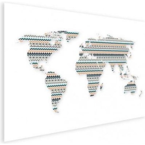 Wereldkaart Zuid-Amerikaans Patroon - Poster 100x50