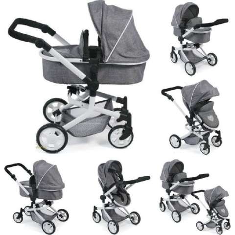 Bayer Chic 2000 - Combi Poppenwagen Mika - Jeans Grey
