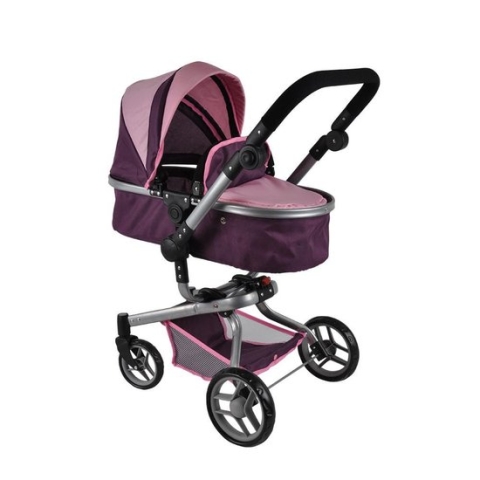 Bandits and Angels Purple Angel 2in1 poppenwagen - wandelwagen en buggy - 3 jaar - zwenkwielen - paars