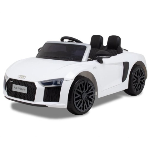 Audi Elektrische Kinderauto R8 Spyder Wit - Krachtige Accu - Op Afstand Bestuurbaar - Veilig Voor Kinderen