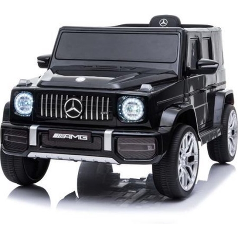 Mercedes-Benz G63 AMG 12V Accu auto Elektrische Kinderauto met Bluetooth, Leren zitje, Rubberen banden en Afstandsbediening (Zwart)