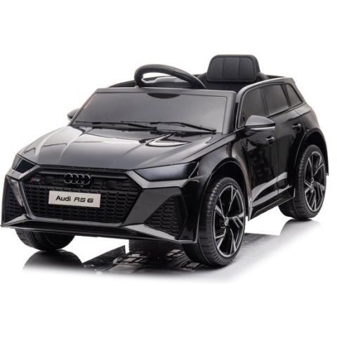 Elektrische Kinderauto Audi RS6 12V Met Afstandsbediening - accuvoertuigen - accu auto voor kinderen Zwart