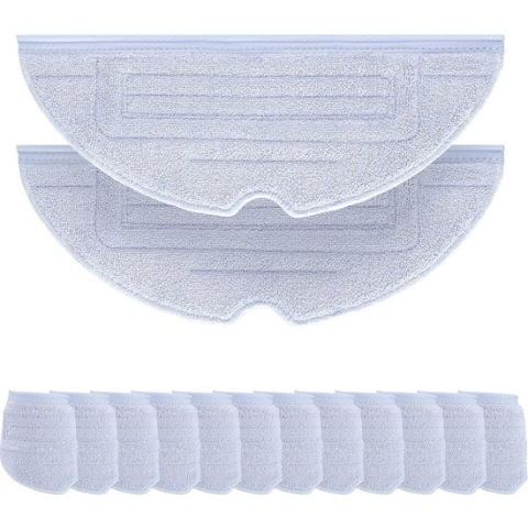 12 stuks wisserdoeken, accessoireset voor Roborock S7/S7+/S7 MaxV / S7 MaxV Plus / S7 MaxV Ultra / S7 Pro Ultra Serie robotstofzuiger, microvezel, VibraRise wisserdoek, reserveonderdelen (blauwgrijs)
