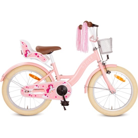 SJOEF Dolly Meisjesfiets 18 inch - Roze