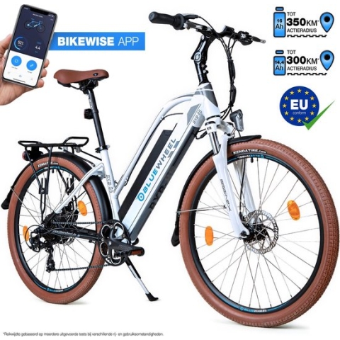 Bluewheel 26 inch dames e-bike - EU-conform - lithium ionen accu - 7 Shimano versnellingen - elektrische fiets BXB85