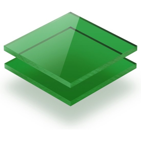 Plexiglas plaat 8 mm dik - 70 x 50 cm - Getint Groen