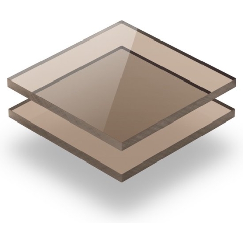 Plexiglas plaat 5 mm dik - 180 x 100 cm - Getint Bruin