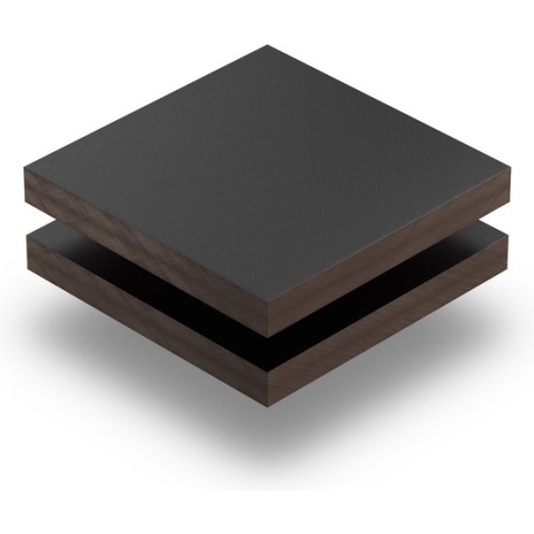 HPL plaat 6 mm dik - 80 x 60 cm - Structuur Zwart