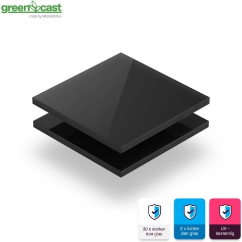 Plexiglas plaat 6 mm dik - 110 x 70 cm - Zwart