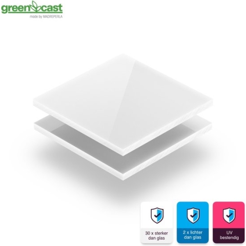 Plexiglas plaat 8 mm dik - 60 x 60 cm - Wit