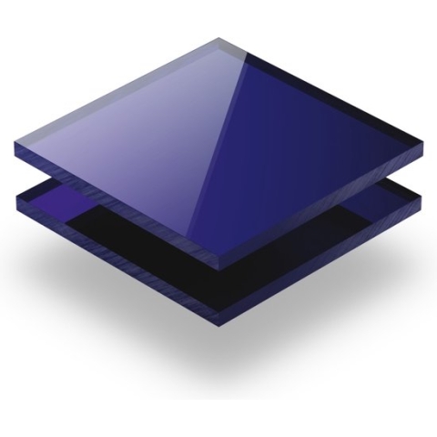 Plexiglas plaat 3 mm dik - 140 x 70 cm - Spiegel Blauw