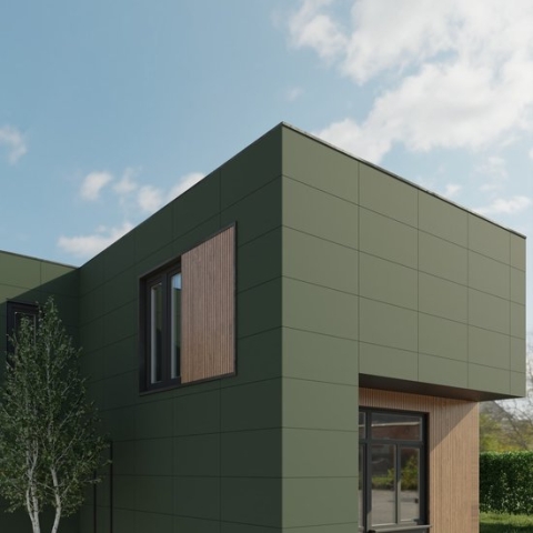 Gevelbekleding HPL Groen 6 mm - 70x70cm