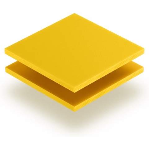 Plexiglas plaat 8 mm dik - 90 x 90 cm - Letterplaat Geel