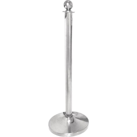 Bolero RVS afzetpaal met bolle knop