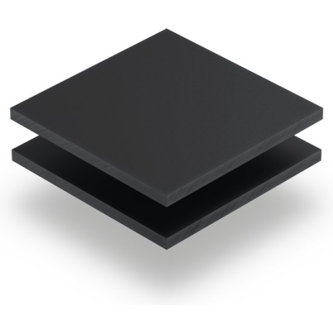 Plexiglas satijn antraciet glans/mat 4 mm - 100x60cm