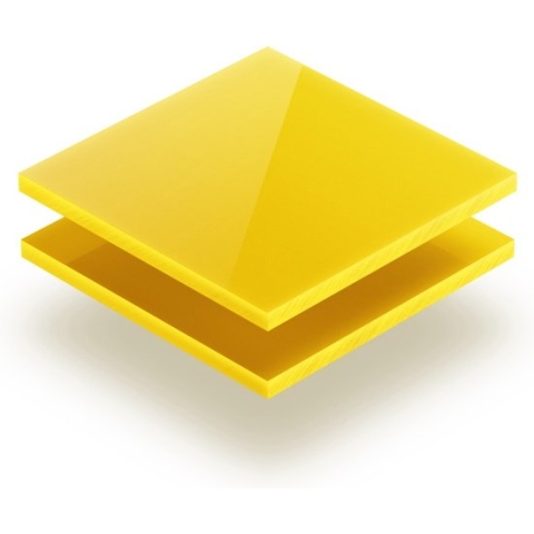 Plexiglas plaat 3 mm dik - 110 x 90 cm - Opaalgeel