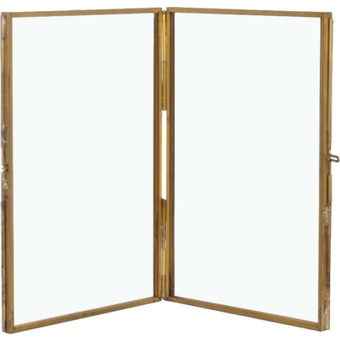 Frame (dubbel) voor droogbloemen etc. zwart 18cm hoog - 4 st