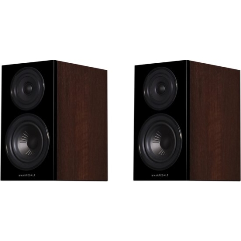 Wharfedale Diamond 12.1 – Compacte boekenplank luidsprekers – Eenvoudige installatie – Echte Hifi Kwaliteit - Walnoot (per paar - 2 stuks)