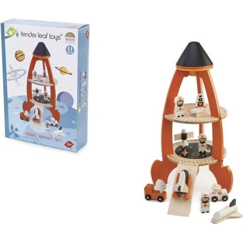 Tender Toys Raket Speelset Hout Junior 11-delig