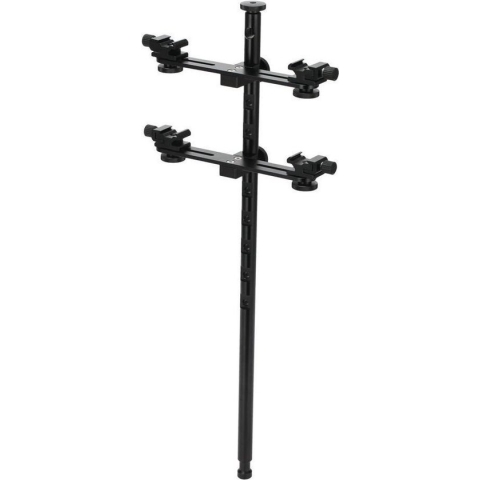Verstelbare Hotshoe Flash Mount / Flitshouder voor 4 Flitsers - Type: D9-04