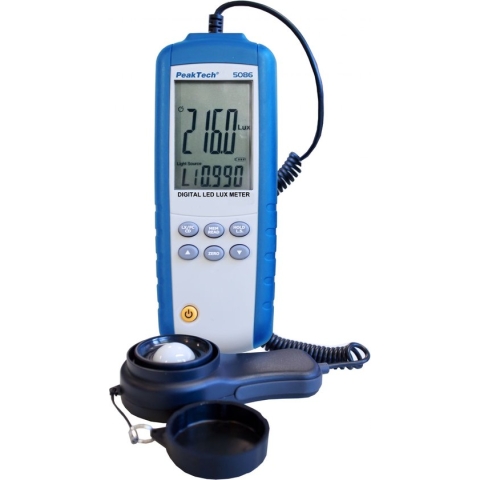 Peaktech 5086 - digitale LED Lux meter - lux meting - LED verlichting