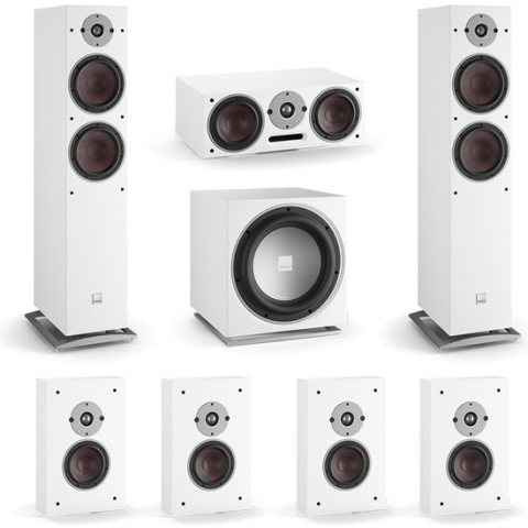 DALI Oberon 7 - Oberon On-wall - Oberon Vokal - Dali Sub E12-F - 7.1 Surround bundel - Wit