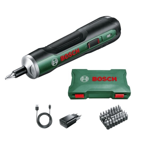 Bosch PushDrive Schroefmachine - Inclusief 32-delige Bit Set