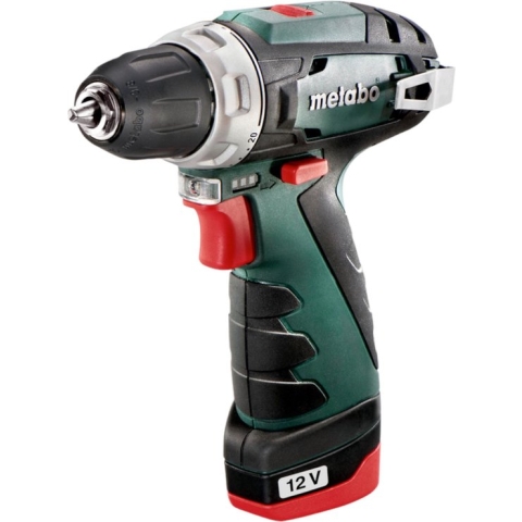 Metabo POWERMAXX BS BASIC 600984500 Accu-schroefboormachine 12 V 2.0 Ah Li-ion Incl. 2 accus, Incl. lader, Incl. koffer